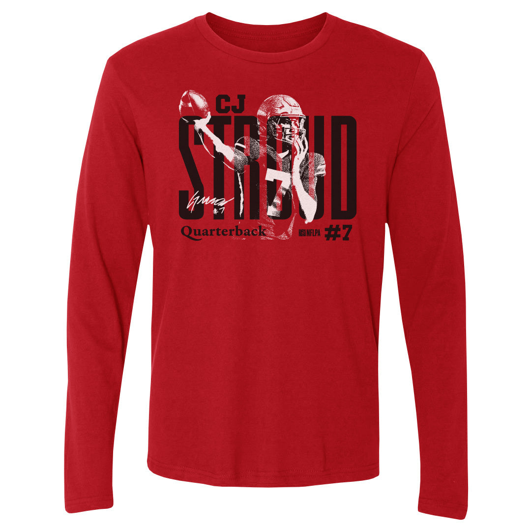 C.J. Stroud Men&#39;s Long Sleeve T-Shirt | 500 LEVEL