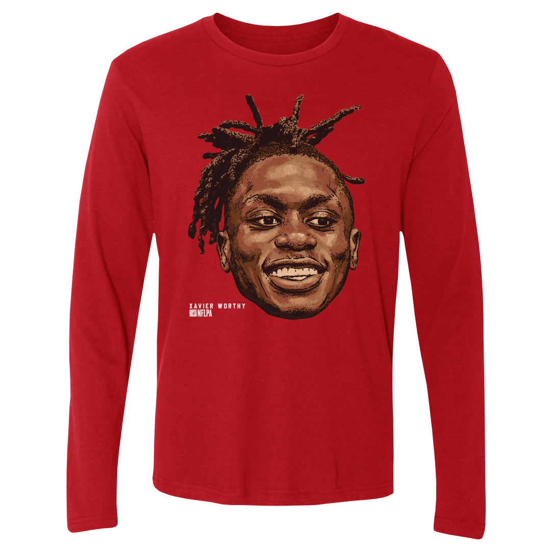 Xavier Worthy Men&#39;s Long Sleeve T-Shirt | 500 LEVEL