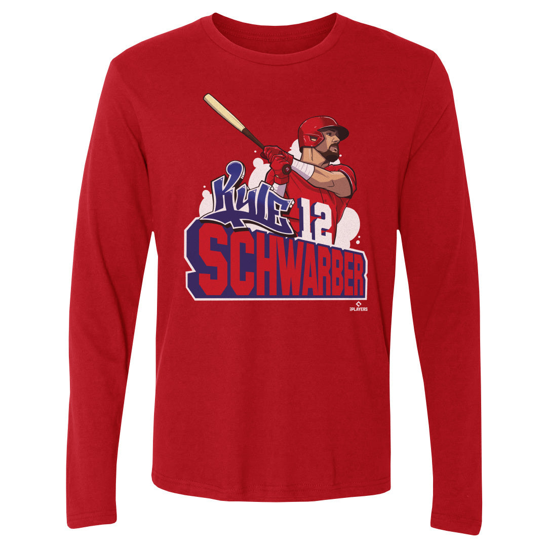 Kyle Schwarber Men&#39;s Long Sleeve T-Shirt | 500 LEVEL