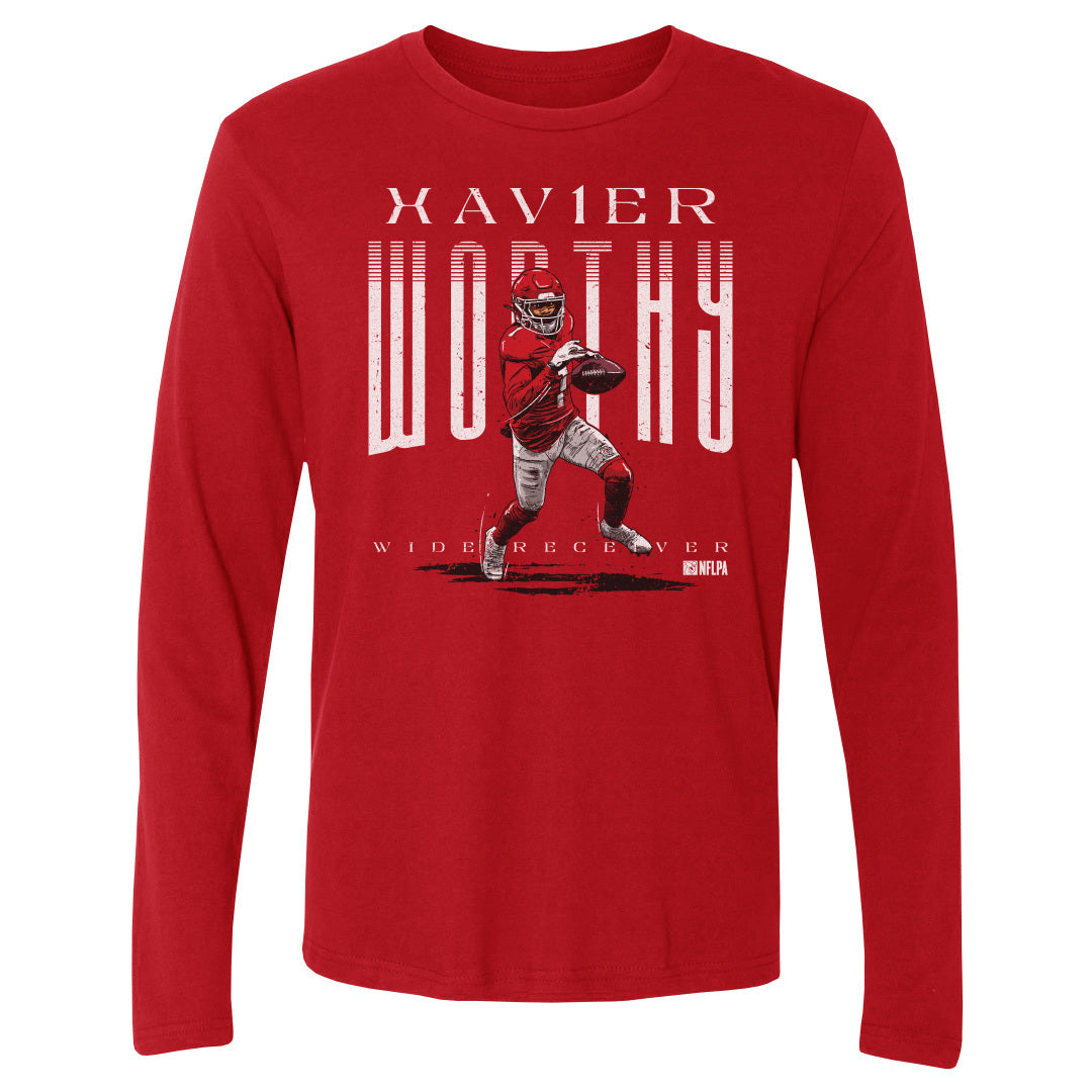 Xavier Worthy Men&#39;s Long Sleeve T-Shirt | 500 LEVEL