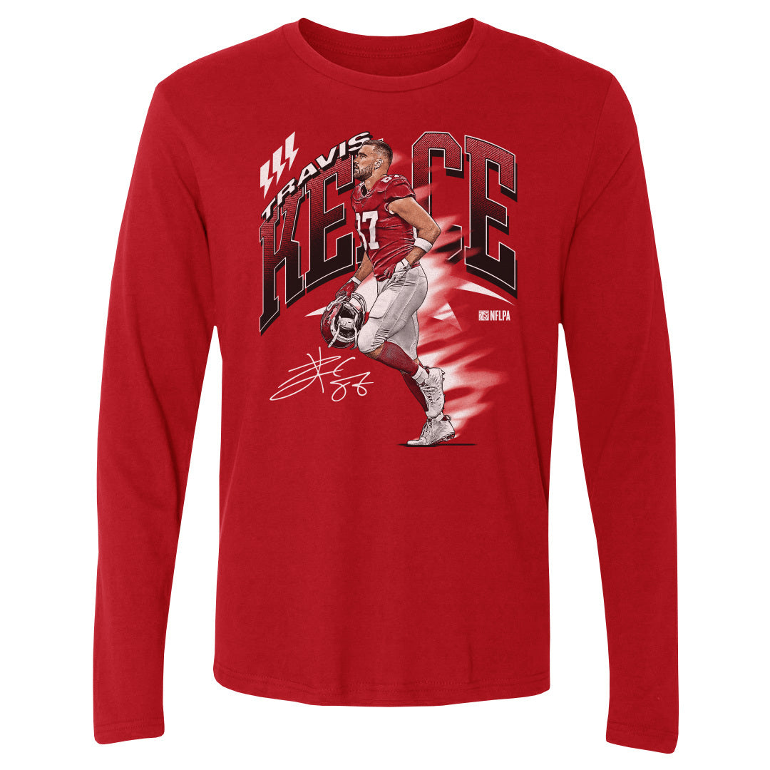 Travis Kelce Men&#39;s Long Sleeve T-Shirt | 500 LEVEL