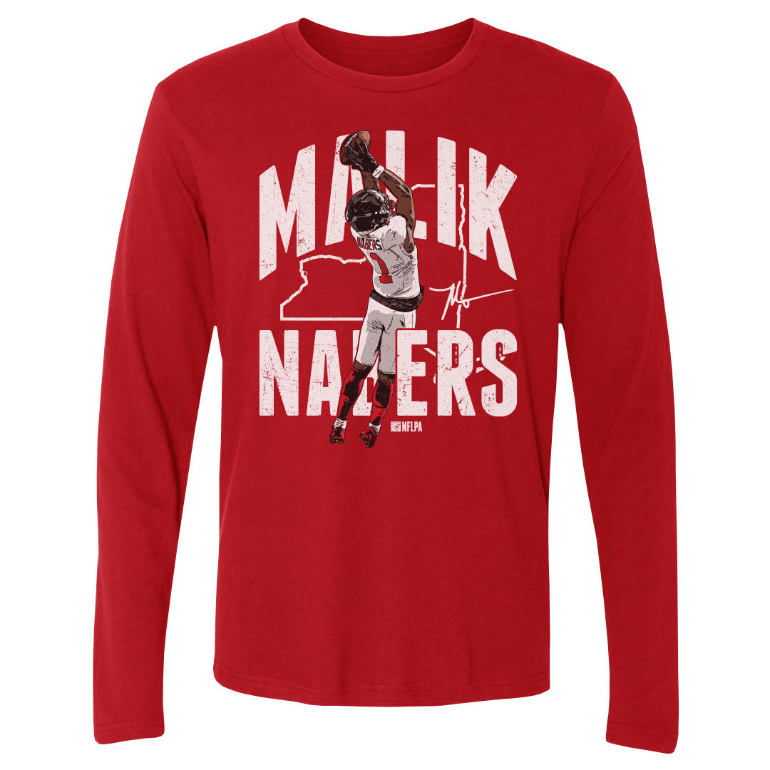 Malik Nabers Men&#39;s Long Sleeve T-Shirt | 500 LEVEL