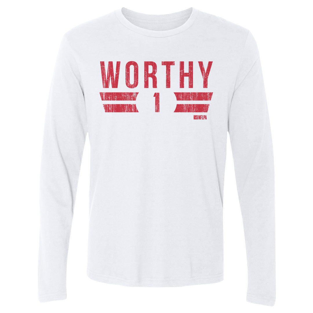 Xavier Worthy Men&#39;s Long Sleeve T-Shirt | 500 LEVEL