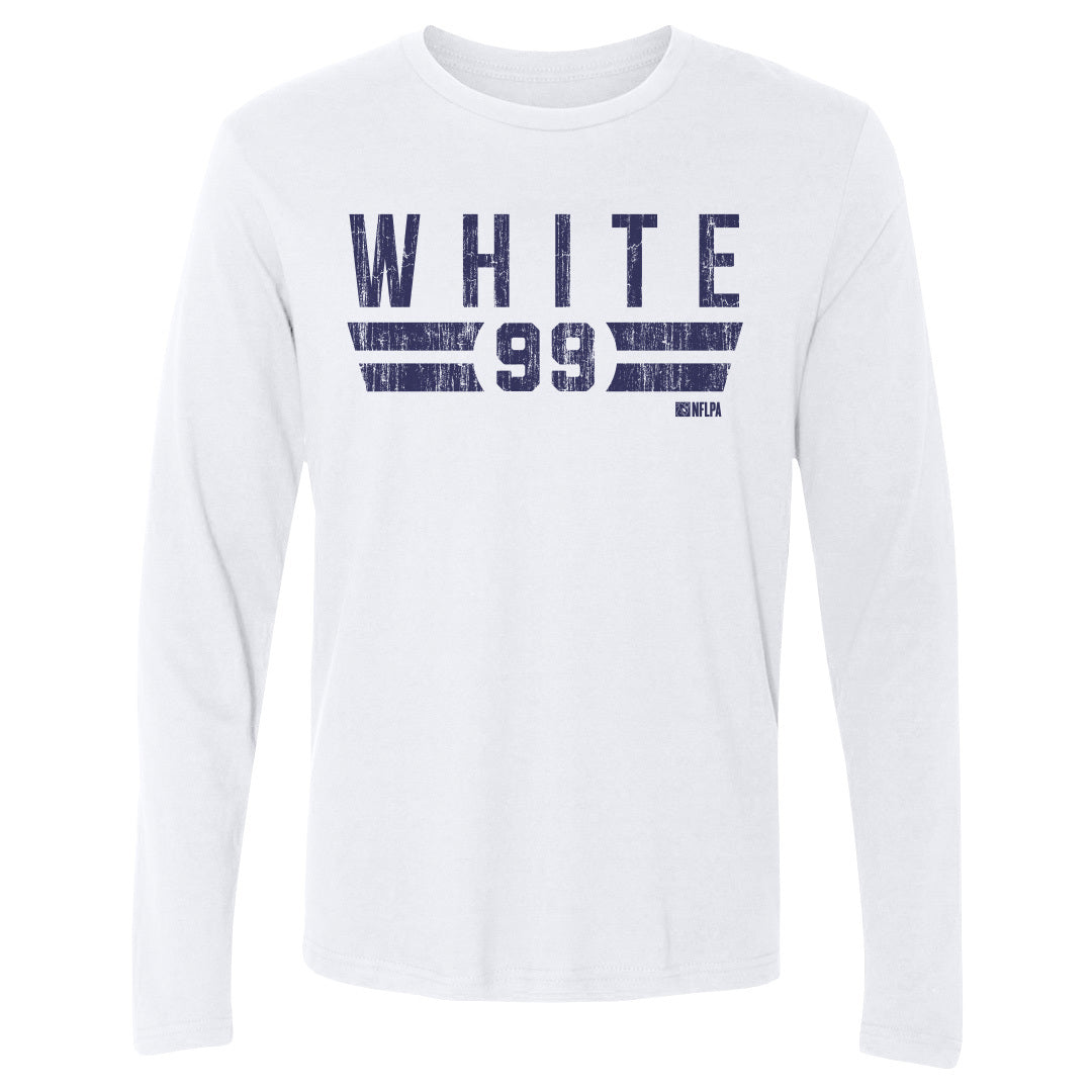 Keion White Men&#39;s Long Sleeve T-Shirt | 500 LEVEL