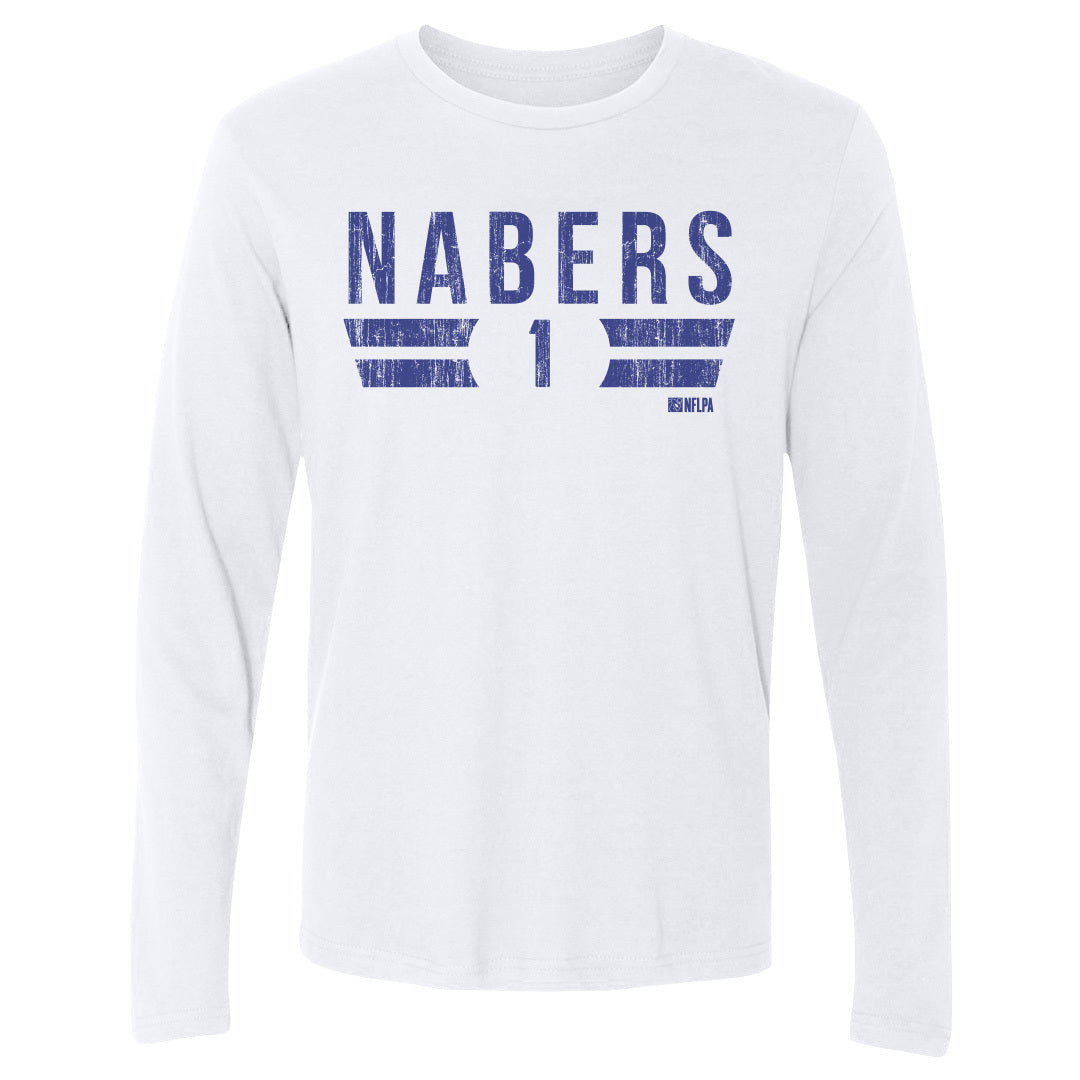 Malik Nabers Men&#39;s Long Sleeve T-Shirt | 500 LEVEL