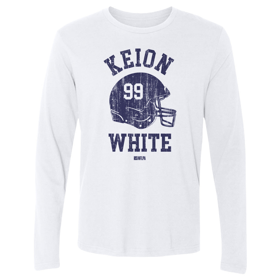 Keion White Men&#39;s Long Sleeve T-Shirt | 500 LEVEL