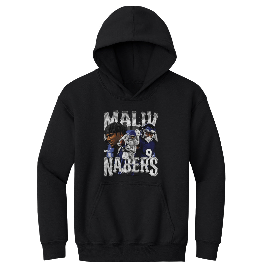 Malik Nabers Kids Youth Hoodie | 500 LEVEL