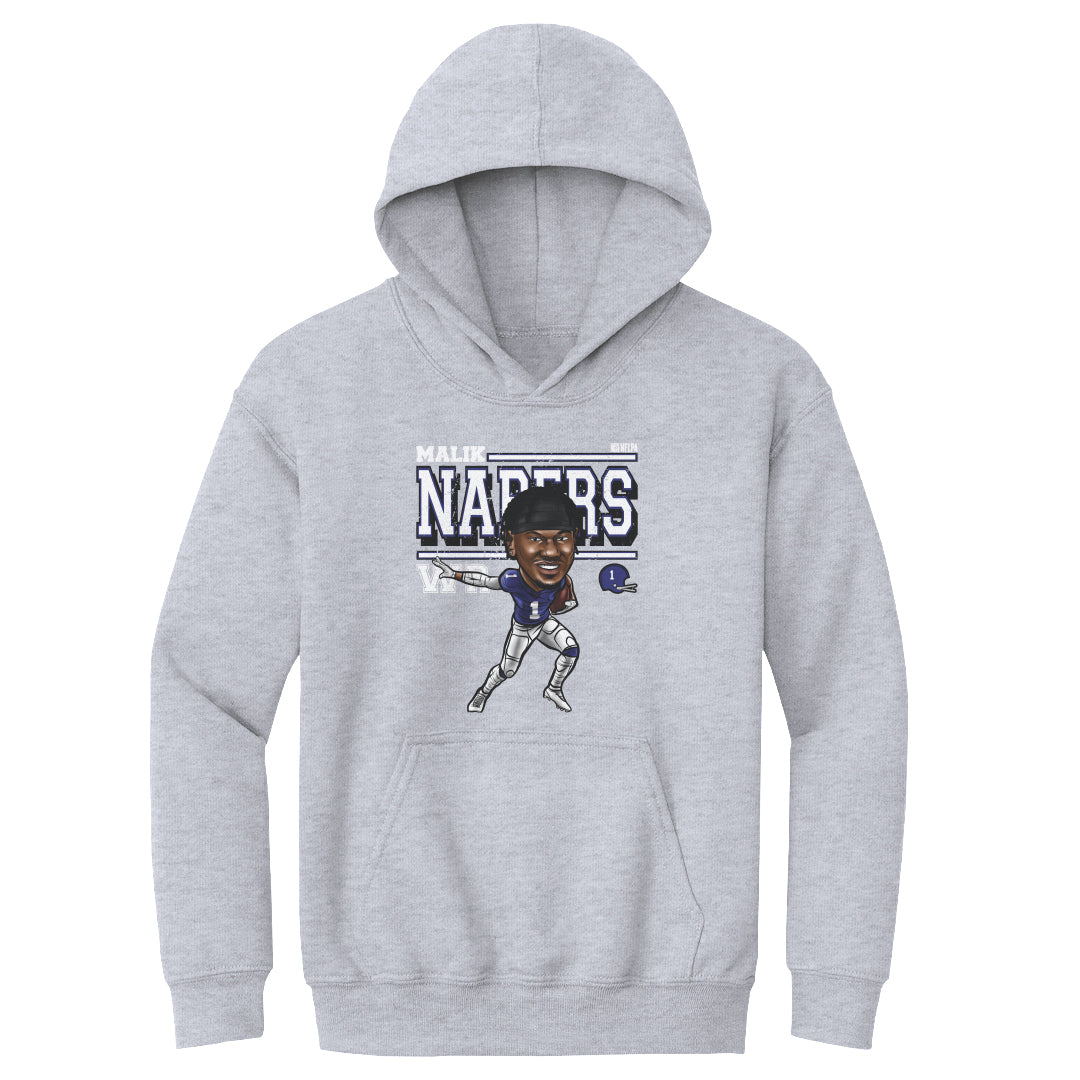 Malik Nabers Kids Youth Hoodie | 500 LEVEL