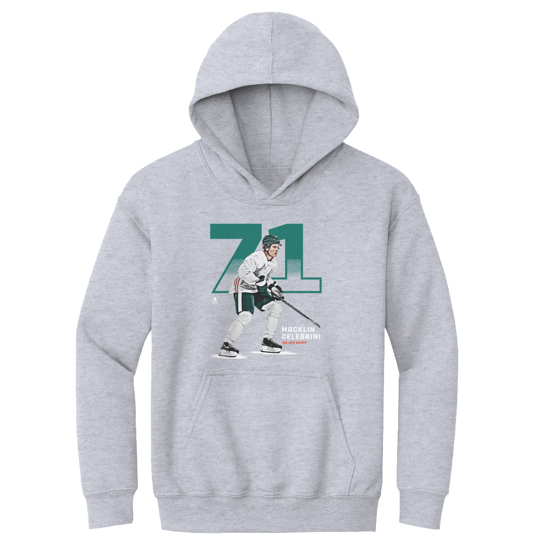 Macklin Celebrini Kids Youth Hoodie | 500 LEVEL