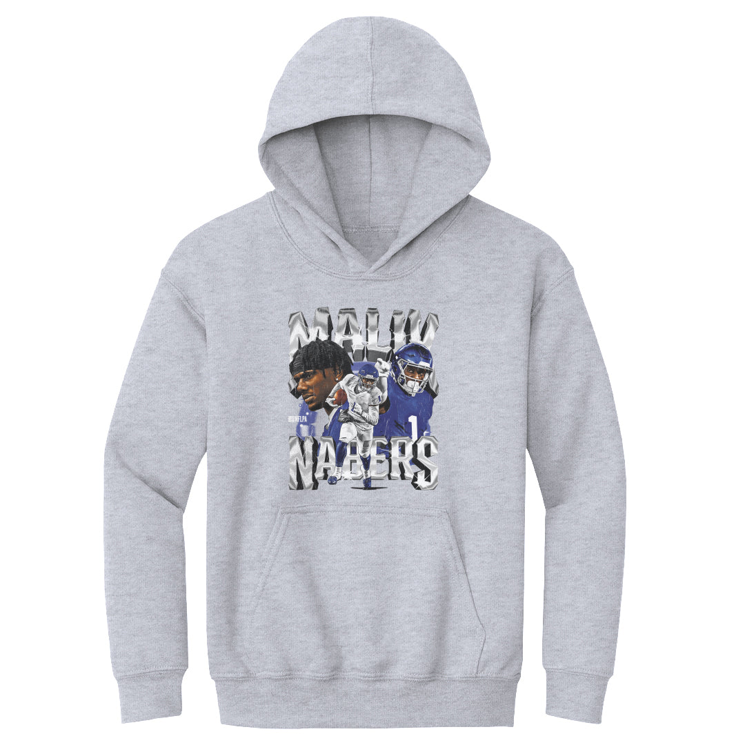 Malik Nabers Kids Youth Hoodie | 500 LEVEL