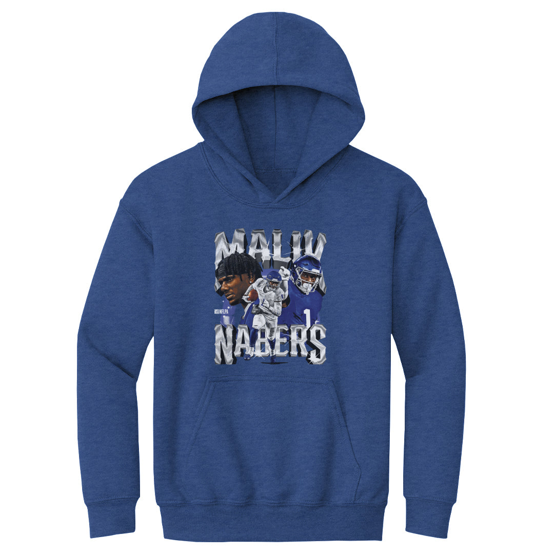 Malik Nabers Kids Youth Hoodie | 500 LEVEL