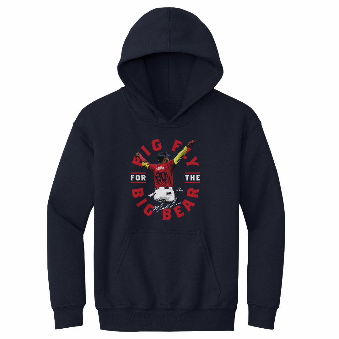 Marcell Ozuna Kids Youth Hoodie Navy Atlanta 500 Level Major League Baseball Players Association MLBPA