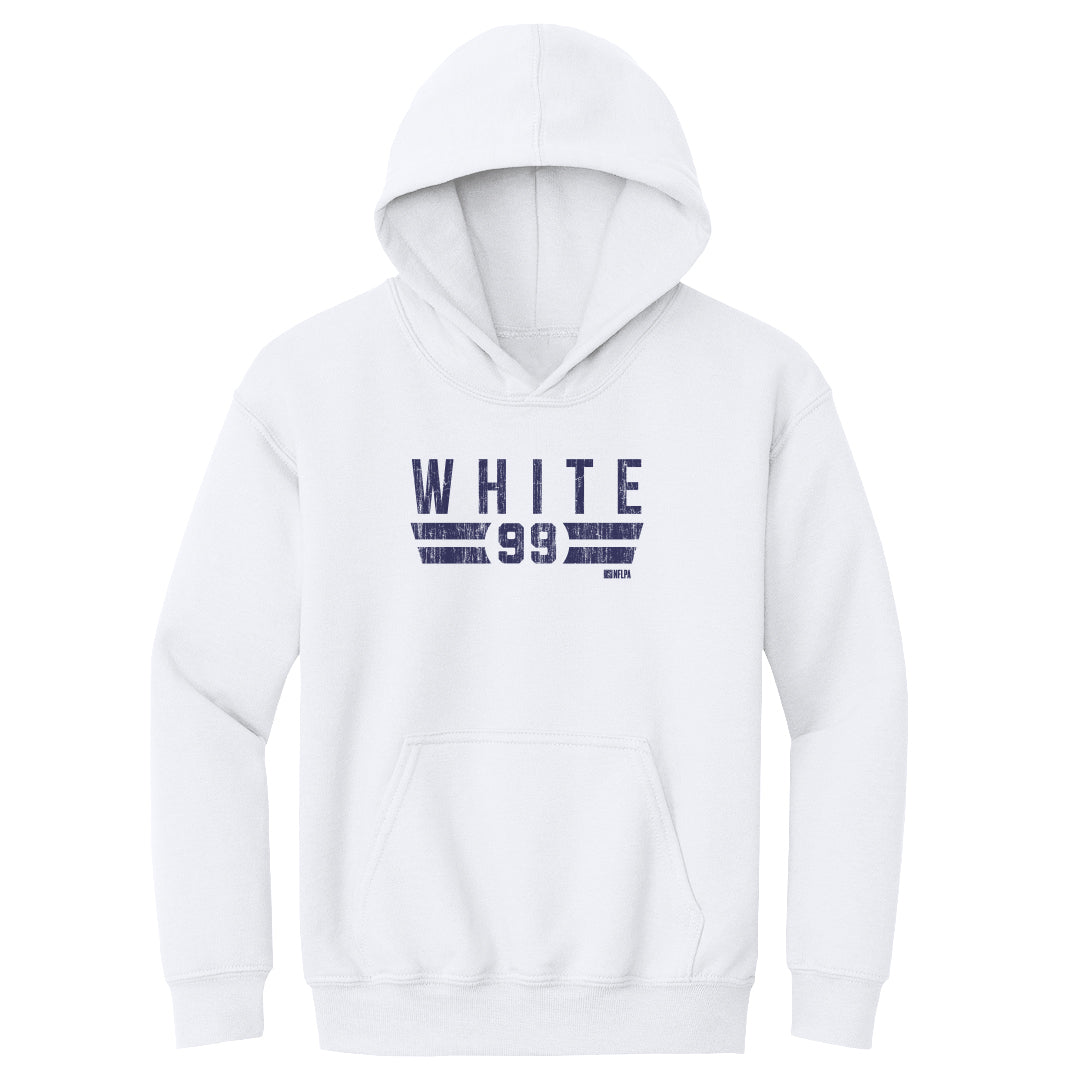 Keion White Kids Youth Hoodie | 500 LEVEL