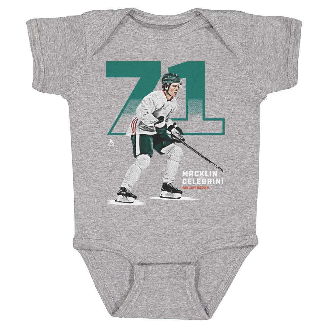 Macklin Celebrini Kids Baby Onesie | 500 LEVEL