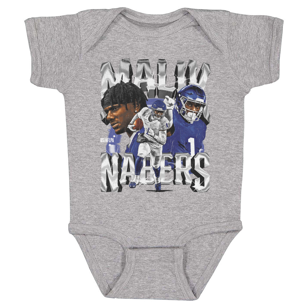 Malik Nabers Kids Baby Onesie | 500 LEVEL