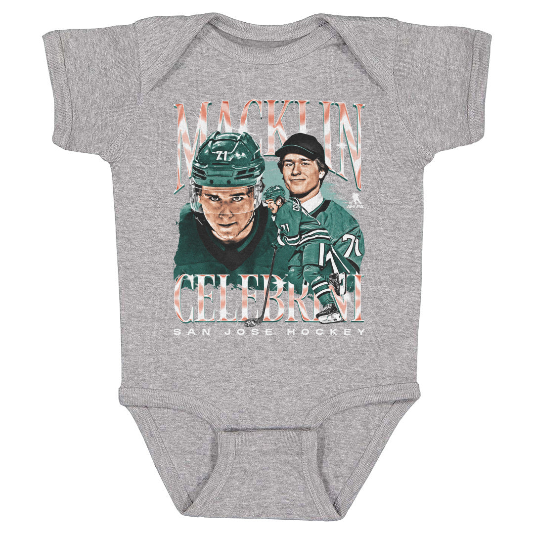 Macklin Celebrini Kids Baby Onesie | 500 LEVEL