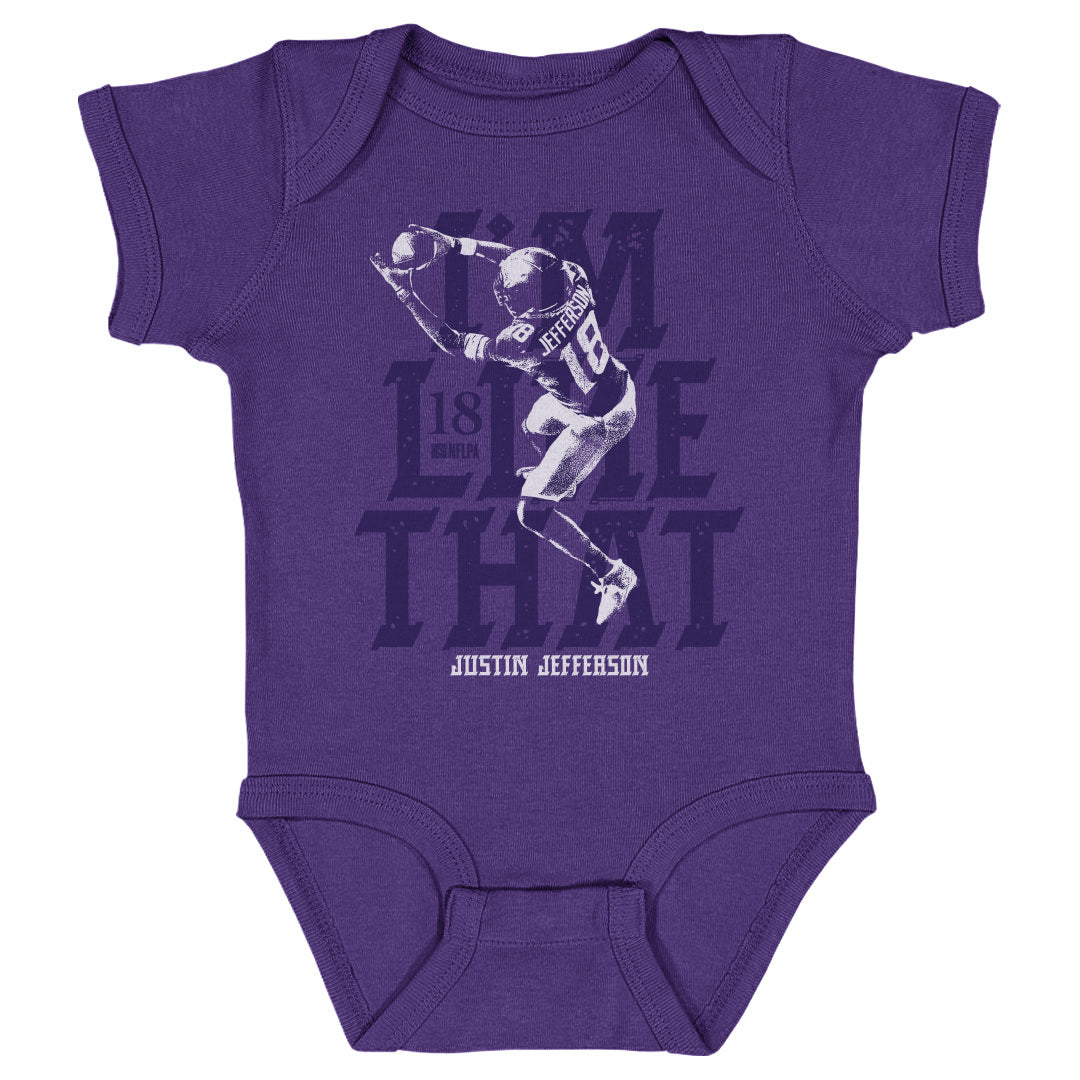 Justin Jefferson Kids Baby Onesie | 500 LEVEL