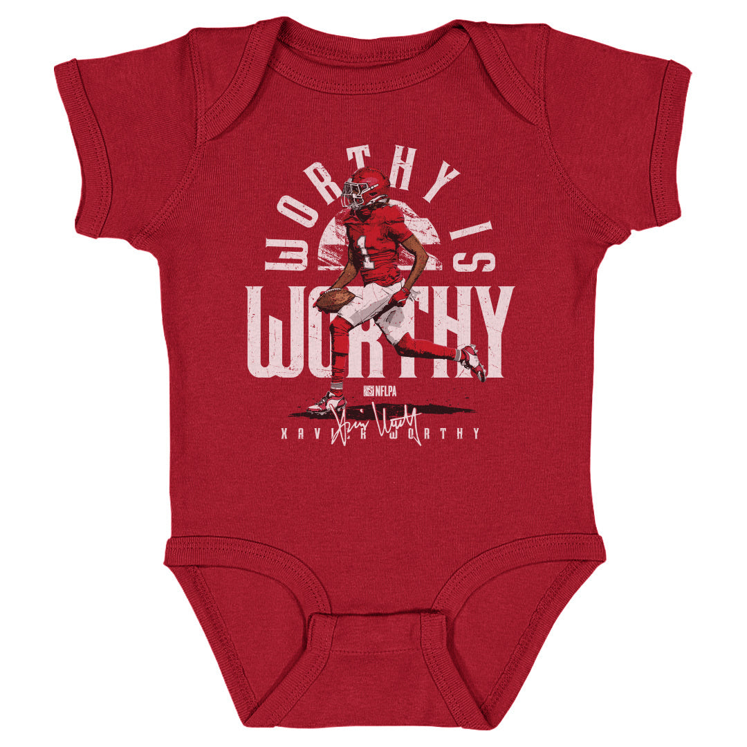 Xavier Worthy Kids Baby Onesie | 500 LEVEL