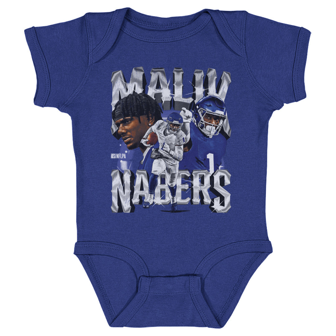 Malik Nabers Kids Baby Onesie | 500 LEVEL