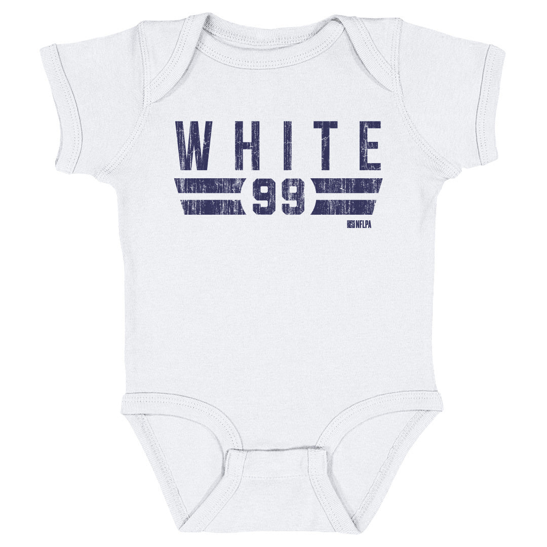 Keion White Kids Baby Onesie | 500 LEVEL