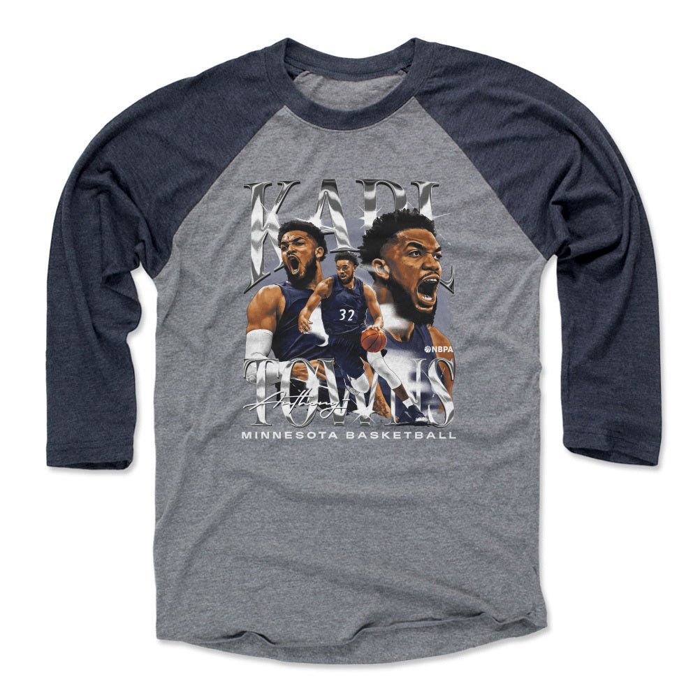 Karl-Anthony Towns Men&#39;s Baseball T-Shirt | 500 LEVEL