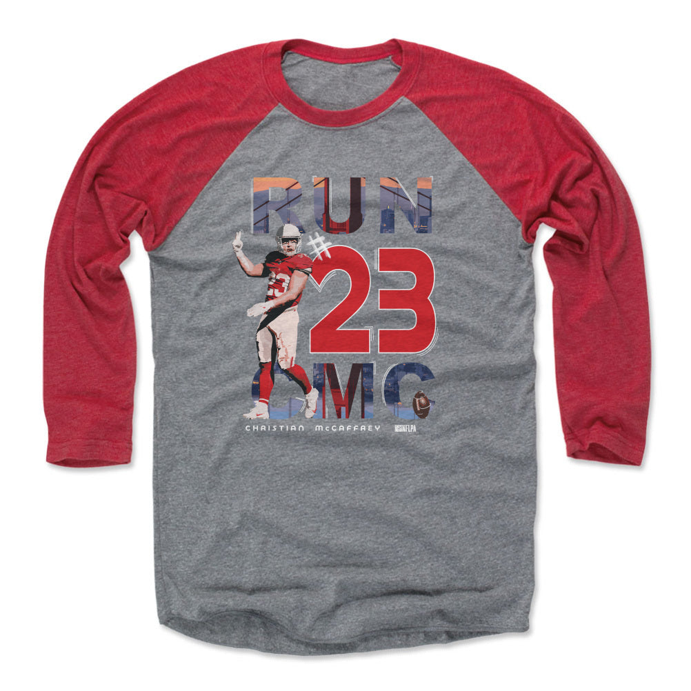 Christian McCaffrey Men&#39;s Baseball T-Shirt | 500 LEVEL