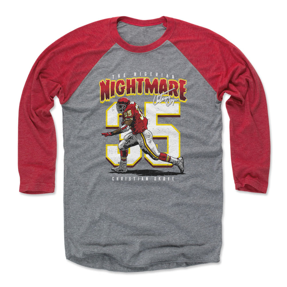 Christian Okoye Men&#39;s Baseball T-Shirt | 500 LEVEL