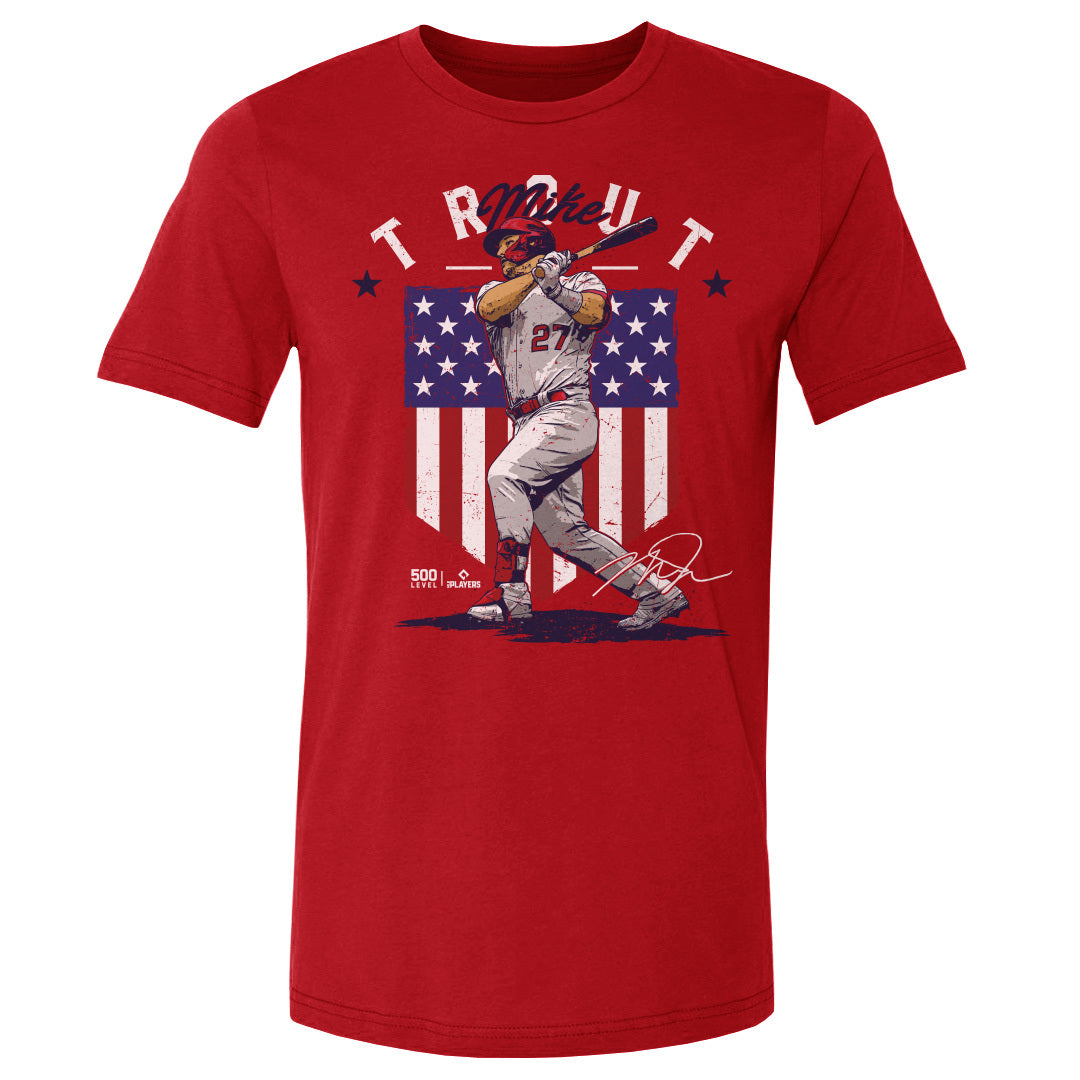 Mike Trout Men&#39;s Cotton T-Shirt | 500 LEVEL