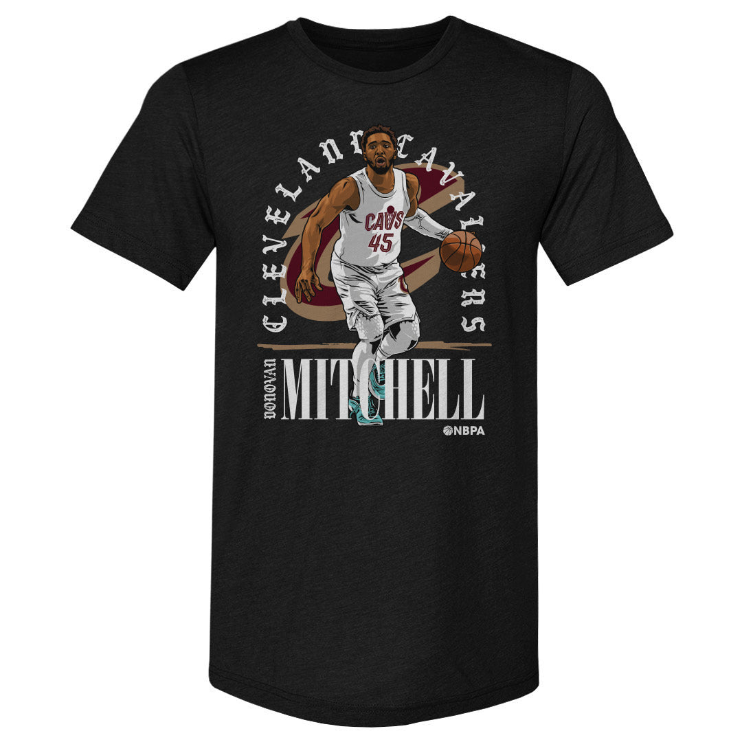 Cleveland Cavaliers Donovan Mitchell Men s Premium T Shirt Tri Gray Cleveland 500 Level