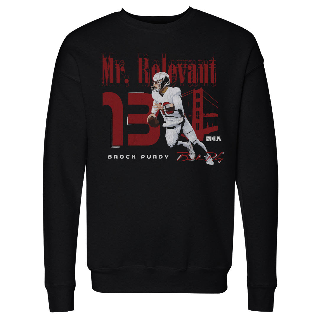 Brock Purdy Men&#39;s Crewneck Sweatshirt | 500 LEVEL