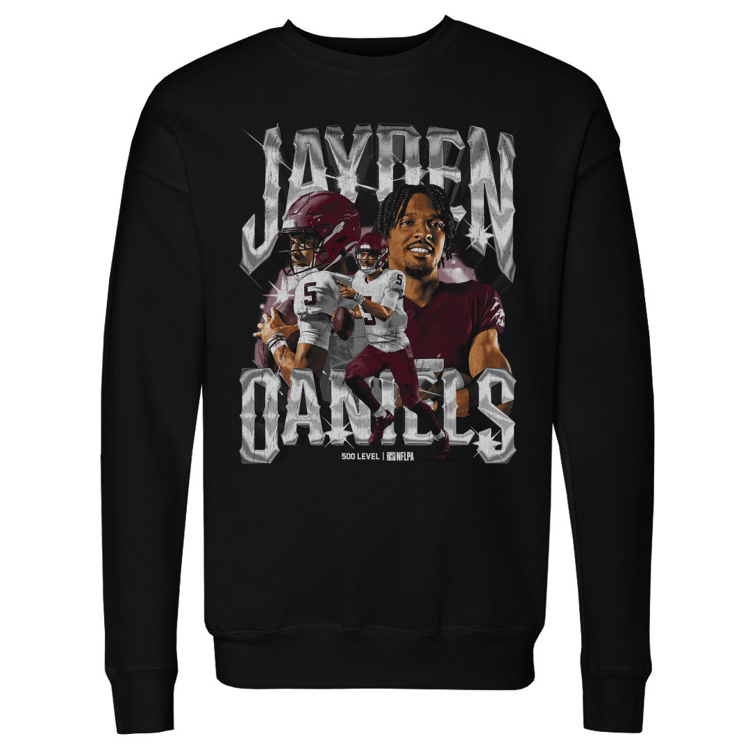 Jayden Daniels Men&#39;s Crewneck Sweatshirt | 500 LEVEL