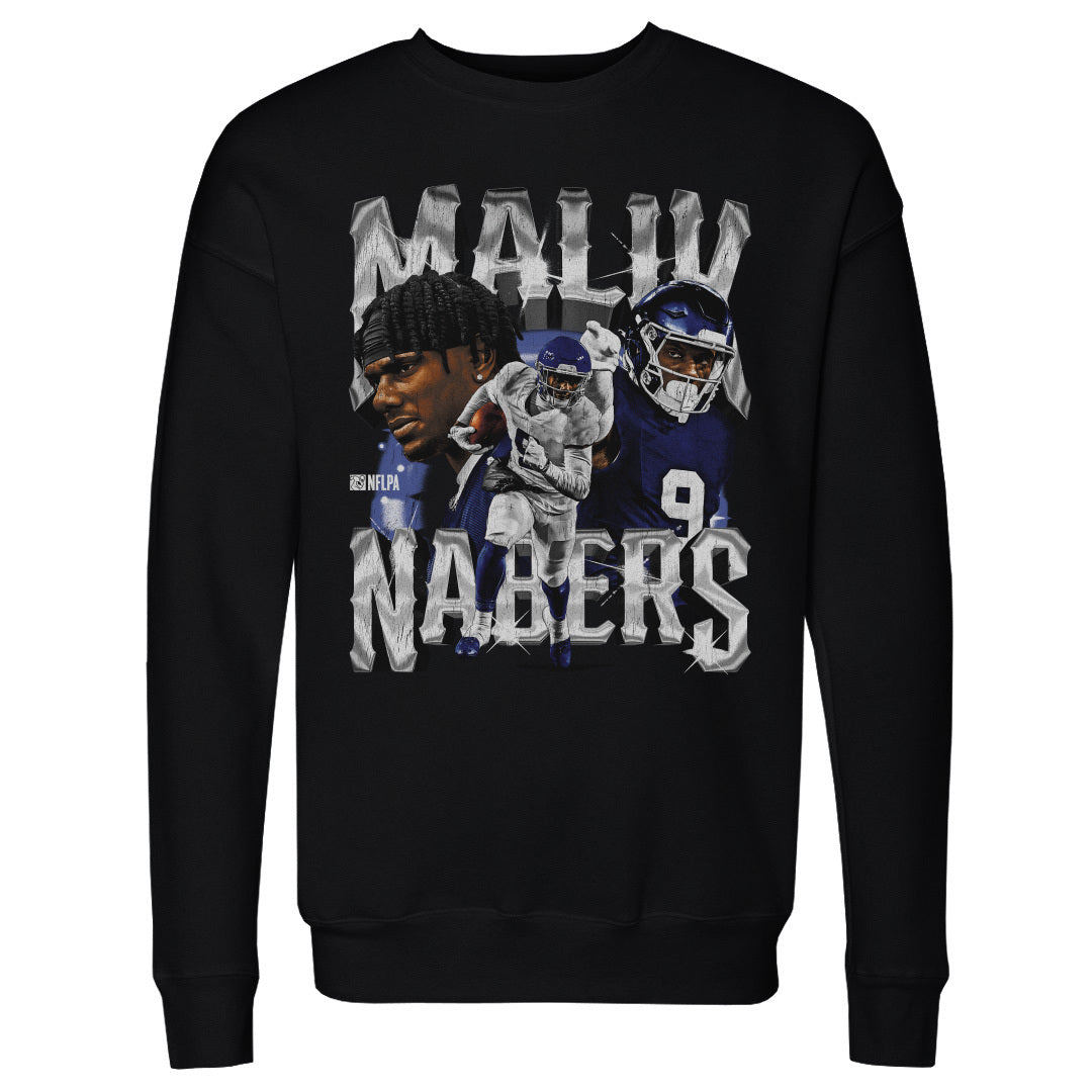 Malik Nabers Men&#39;s Crewneck Sweatshirt | 500 LEVEL