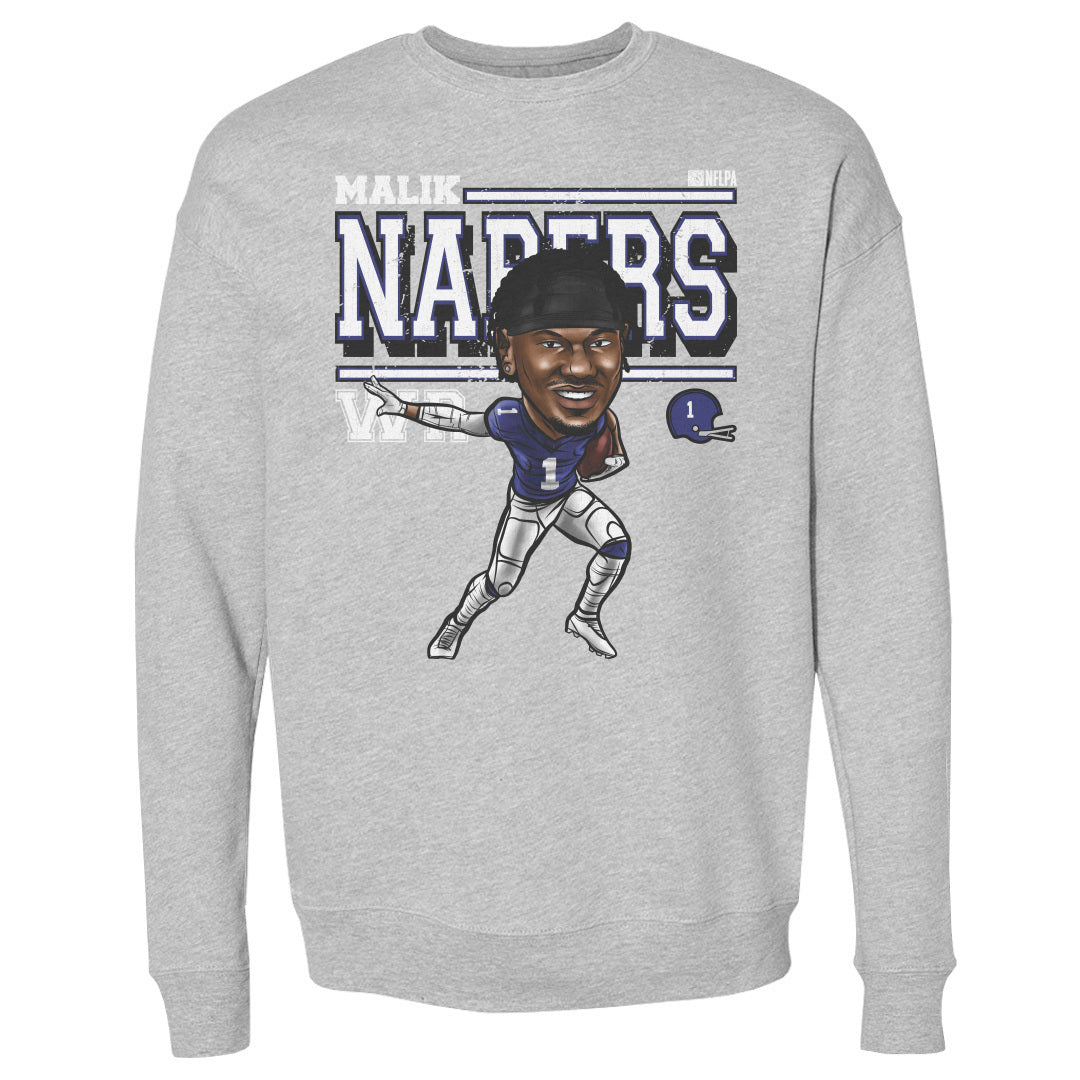 Malik Nabers Men&#39;s Crewneck Sweatshirt | 500 LEVEL