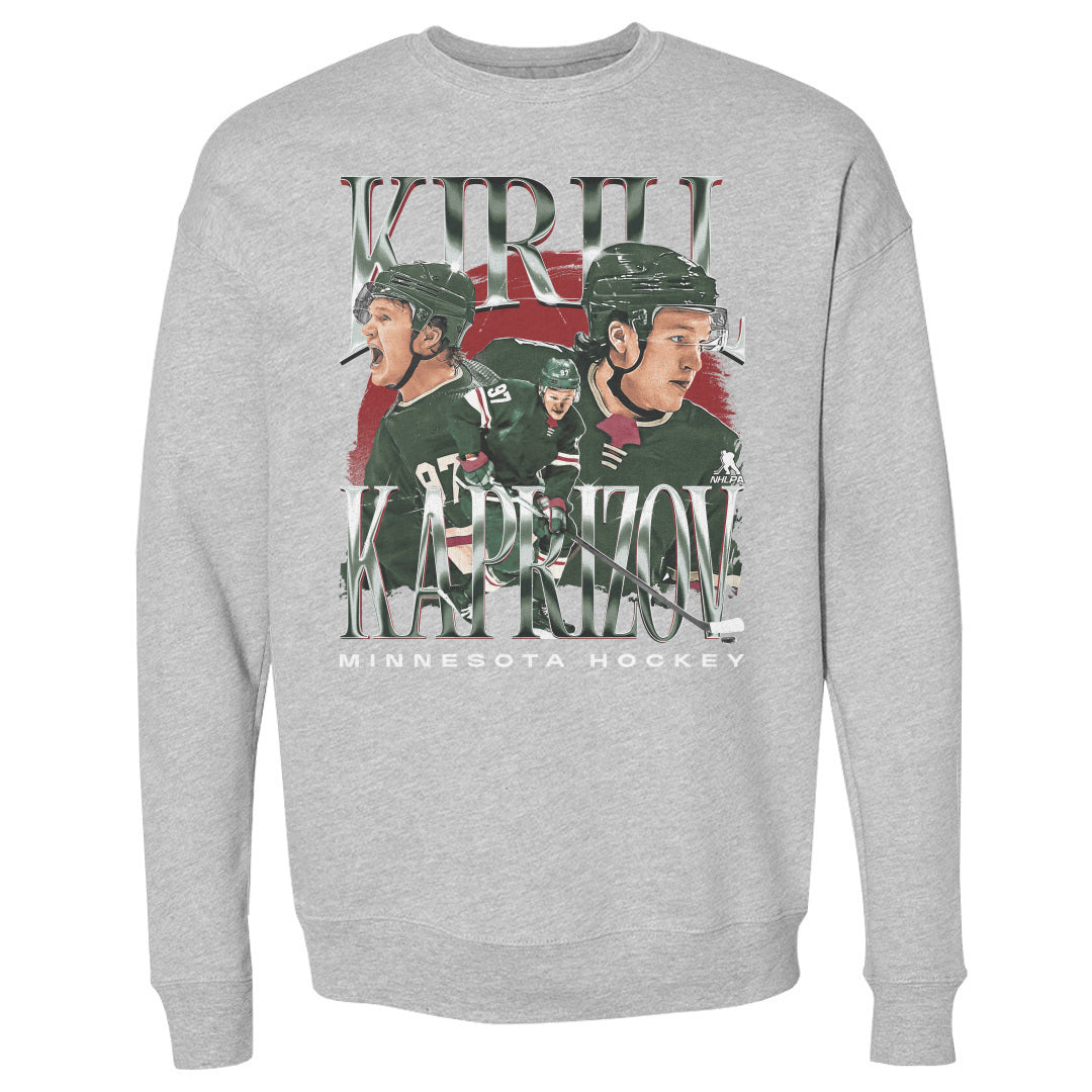 Kirill Kaprizov Men&#39;s Crewneck Sweatshirt | 500 LEVEL