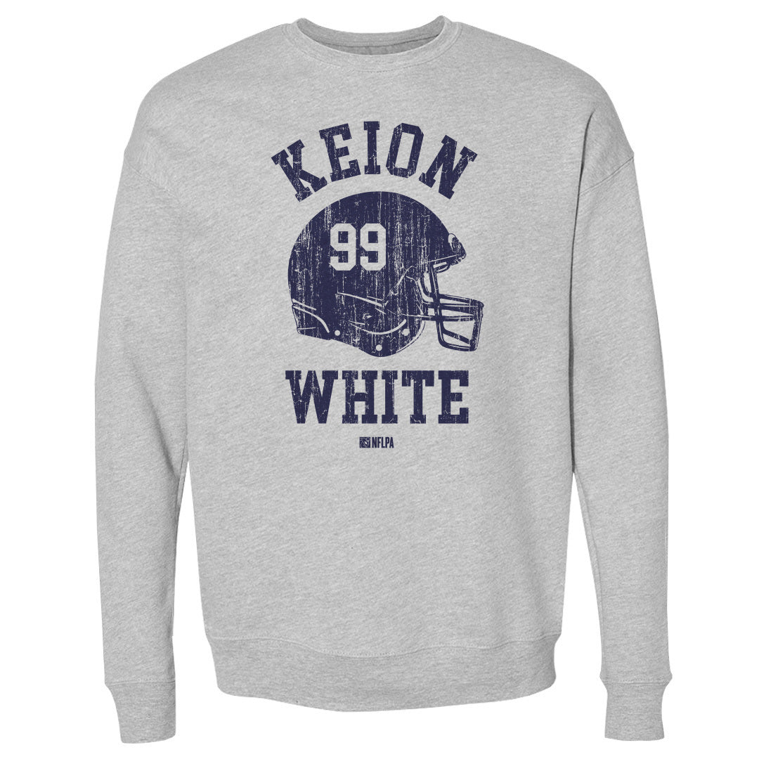 Keion White Men&#39;s Crewneck Sweatshirt | 500 LEVEL