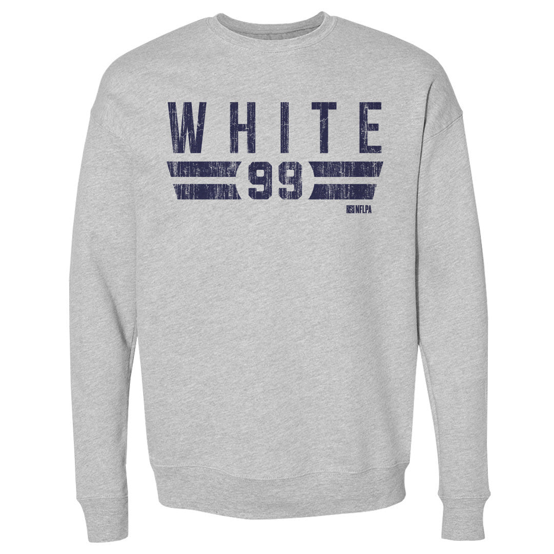 Keion White Men&#39;s Crewneck Sweatshirt | 500 LEVEL