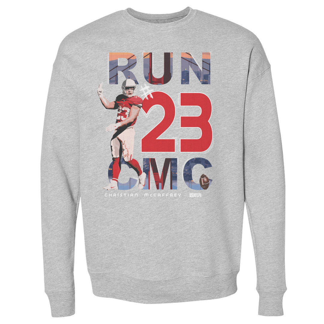 Christian McCaffrey Men&#39;s Crewneck Sweatshirt | 500 LEVEL