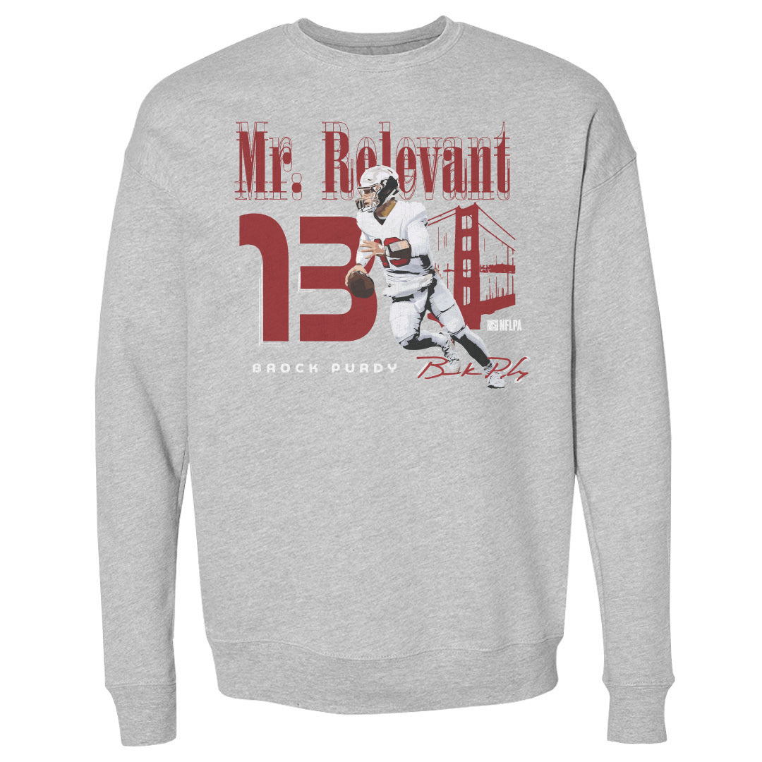 Brock Purdy Men&#39;s Crewneck Sweatshirt | 500 LEVEL