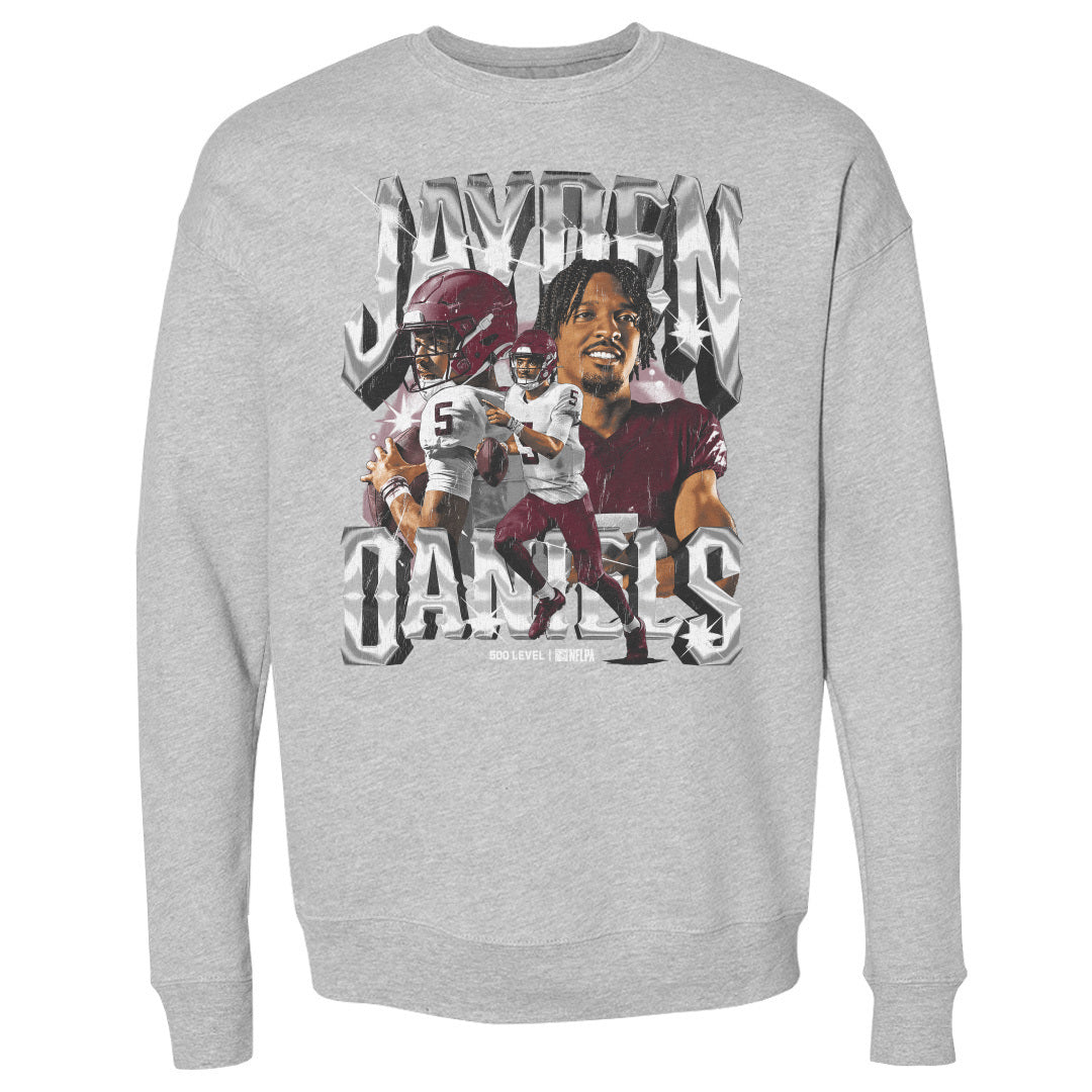 Jayden Daniels Men&#39;s Crewneck Sweatshirt | 500 LEVEL