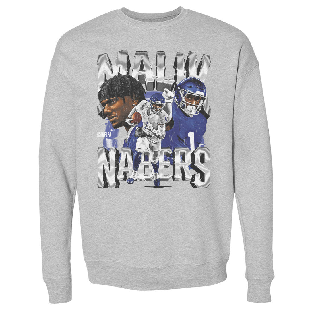 Malik Nabers Men&#39;s Crewneck Sweatshirt | 500 LEVEL