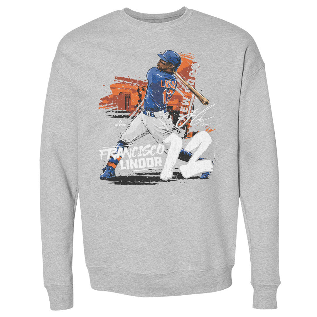 Francisco Lindor Men&#39;s Crewneck Sweatshirt | 500 LEVEL