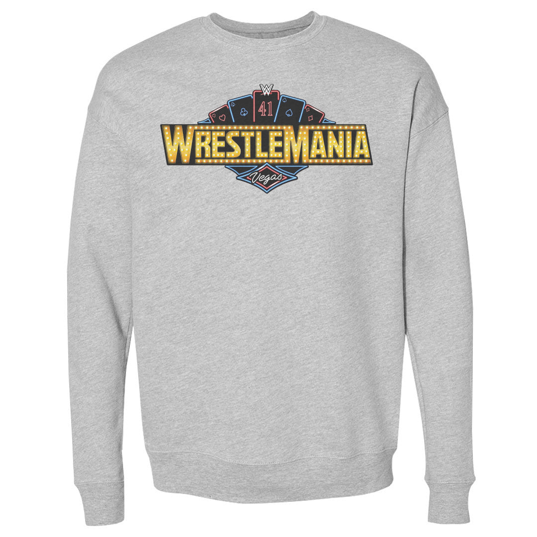 Wrestlemania Men&#39;s Crewneck Sweatshirt | 500 LEVEL