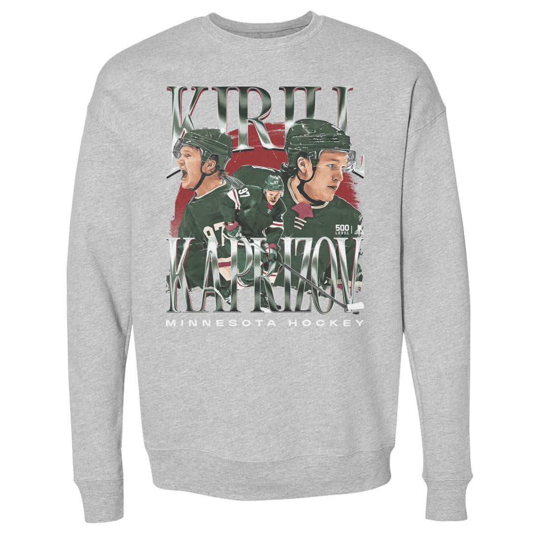 Kirill Kaprizov Men&#39;s Crewneck Sweatshirt | 500 LEVEL