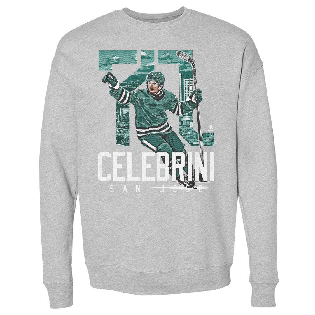 Macklin Celebrini Men&#39;s Crewneck Sweatshirt | 500 LEVEL