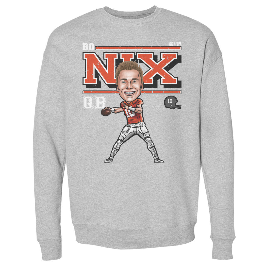 Bo Nix Men&#39;s Crewneck Sweatshirt | 500 LEVEL