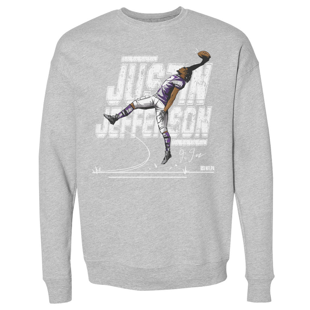 Justin Jefferson Men&#39;s Crewneck Sweatshirt | 500 LEVEL