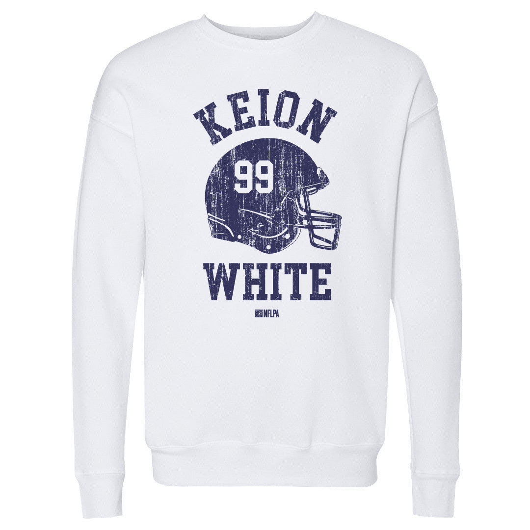 Keion White Men&#39;s Crewneck Sweatshirt | 500 LEVEL