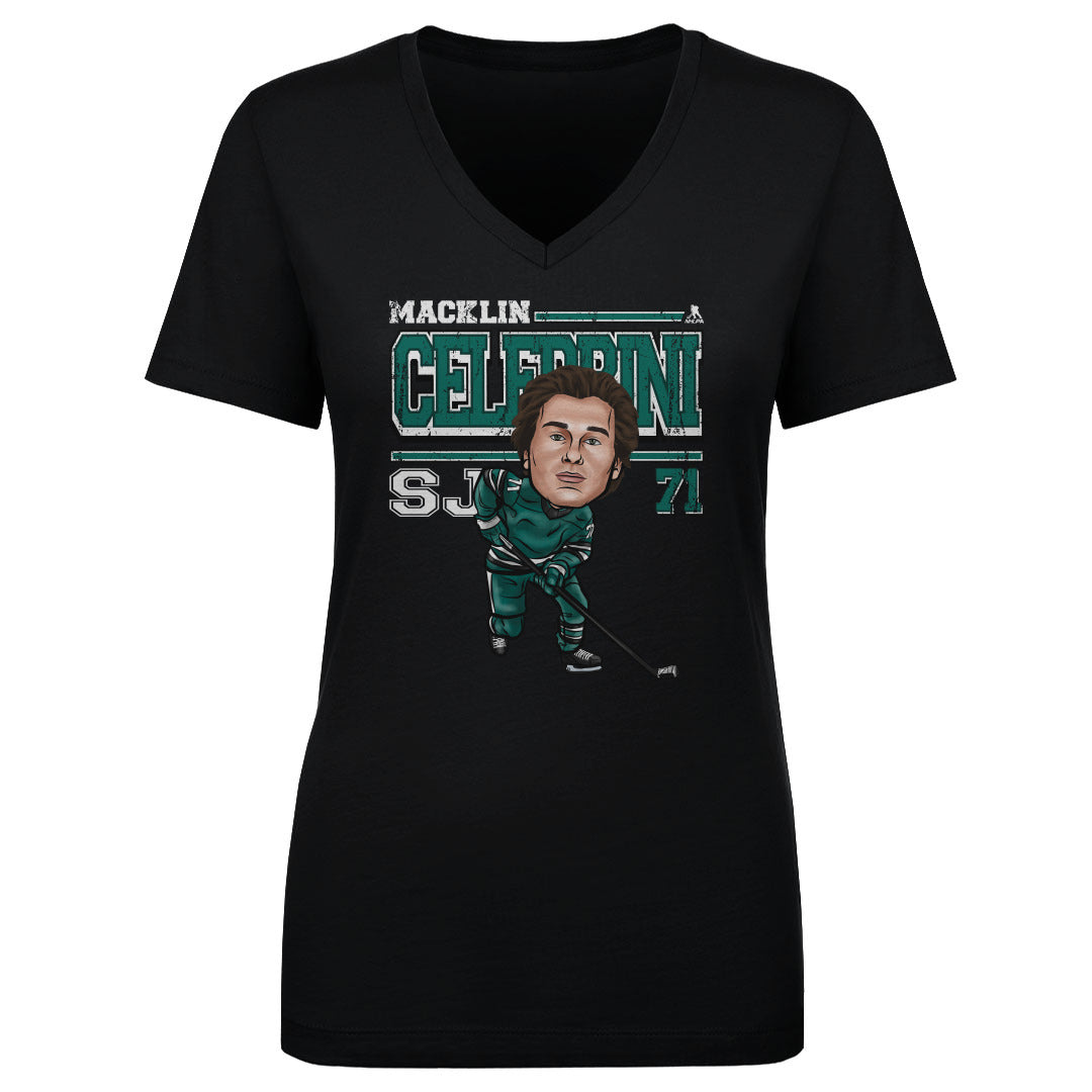 Macklin Celebrini Women&#39;s V-Neck T-Shirt | 500 LEVEL