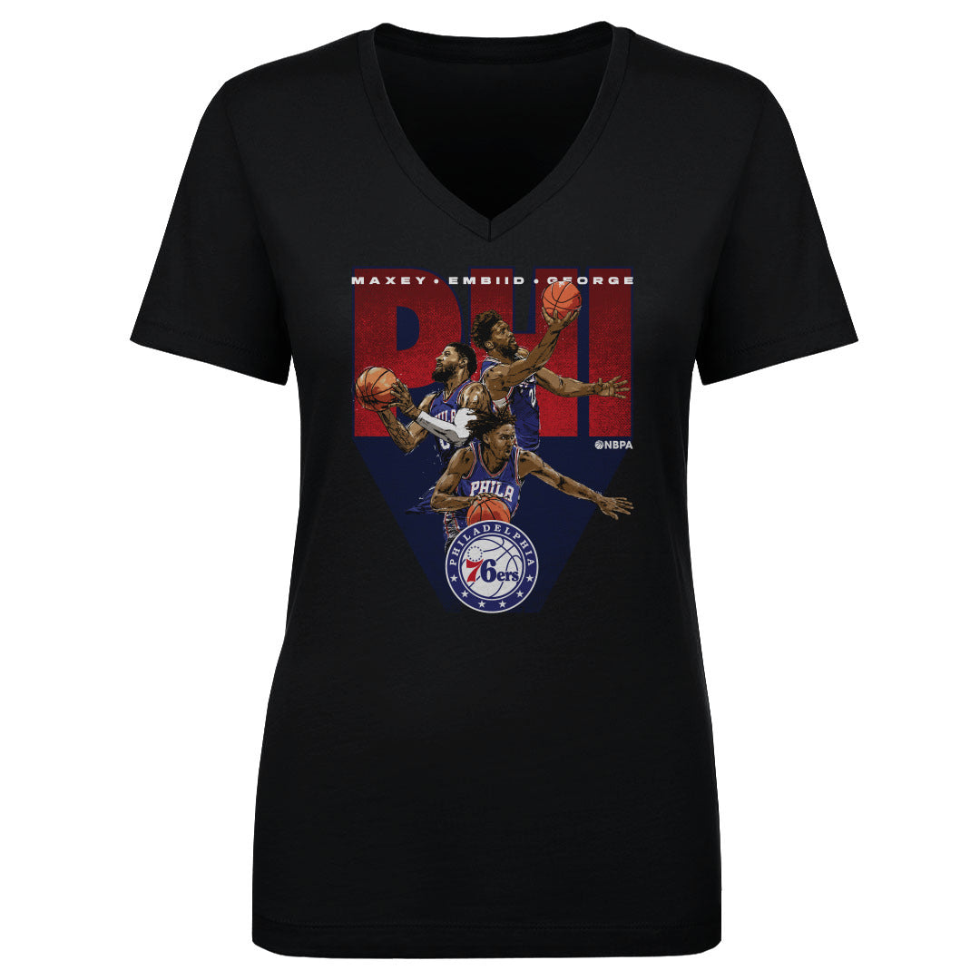 Joel Embiid Women&#39;s V-Neck T-Shirt | 500 LEVEL