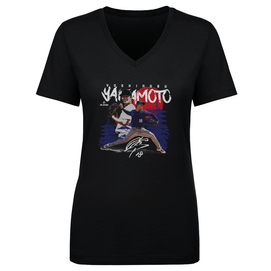 Yoshinobu Yamamoto Women&#39;s V-Neck T-Shirt | 500 LEVEL